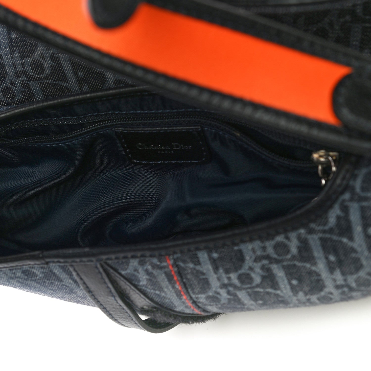 Christian Dior Denim Monogram Flight Saddle Bag 5 of 11