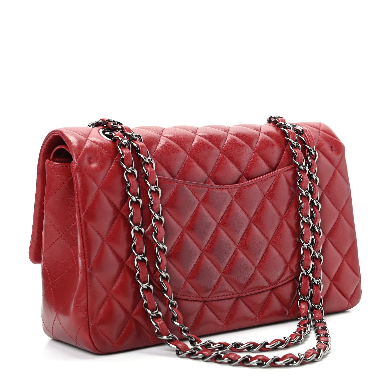 Chanel Lambskin Quilted Medium Double Flap Red 3 of 11