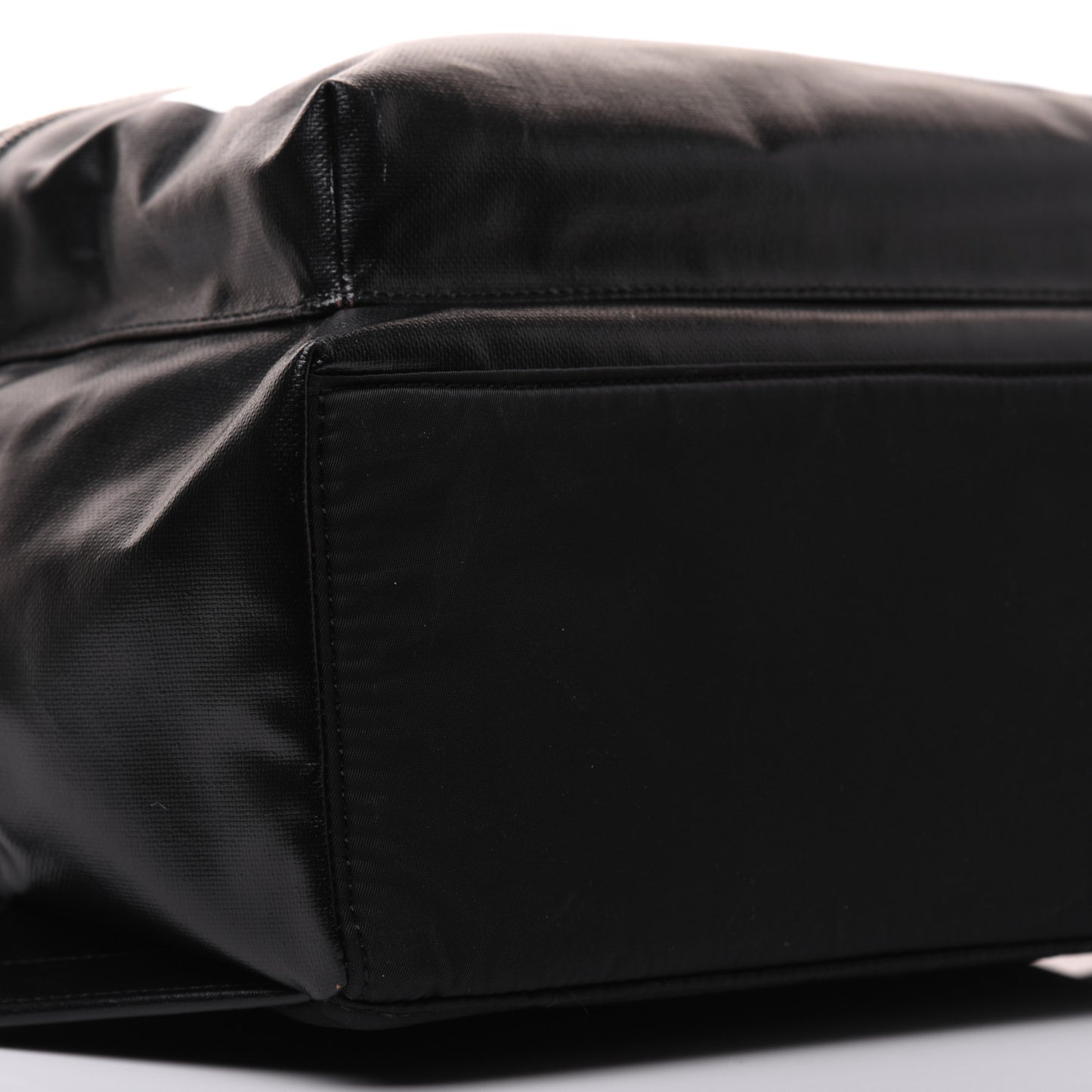 Calfskin Coated Canvas Vulcano Backpack Black