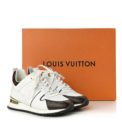 Louis Vuitton Calfskin Monogram Run Away Sneakers 38 White 9 of 14