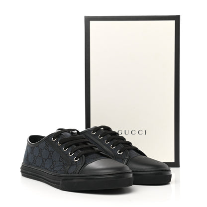 Gucci GG Monogram Calfskin Womens Low Top Sneakers 38.5 Piombo Black 9 of 9