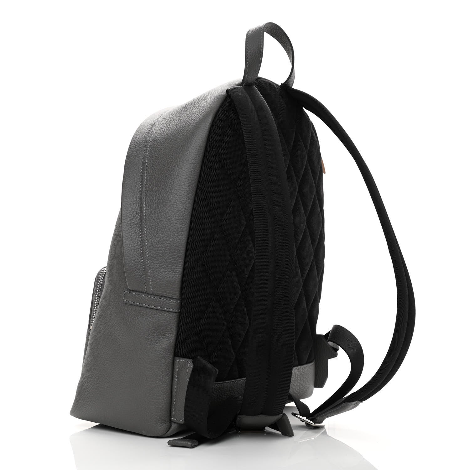 Burberry Calfskin Logo Embossed Backpack Black 3 of 15