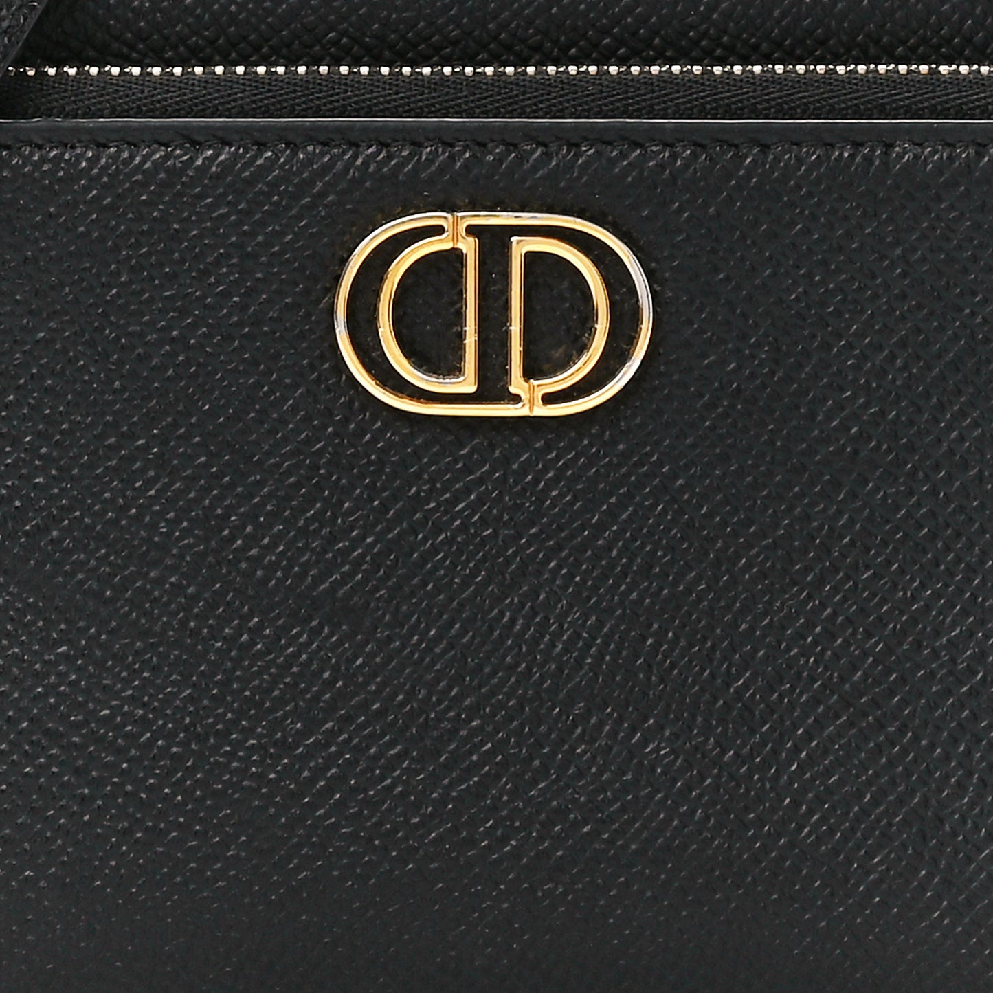 Grained Calfskin Caro Double Pouch Black