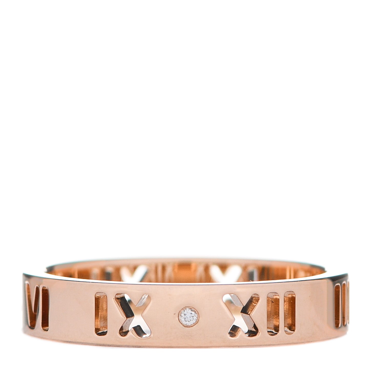 18K Rose Gold Diamond Atlas Pierced Ring 51 5.75