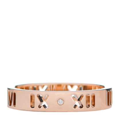 Tiffany 18K Rose Gold Diamond Atlas Pierced Ring 51 5.75 1 of 4