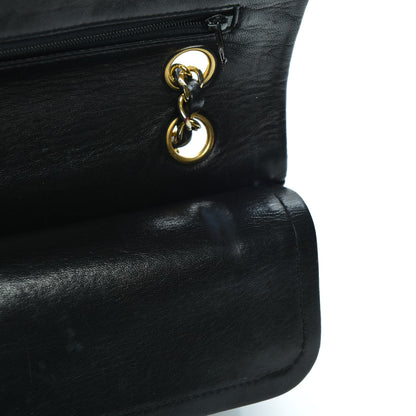 Chanel Lambskin Quilted Medium Double Flap Black 11 of 12