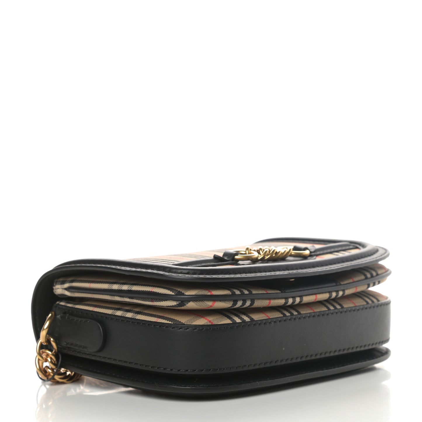 Smooth Calfskin 1983 Knight Check Link Shoulder Bag Black