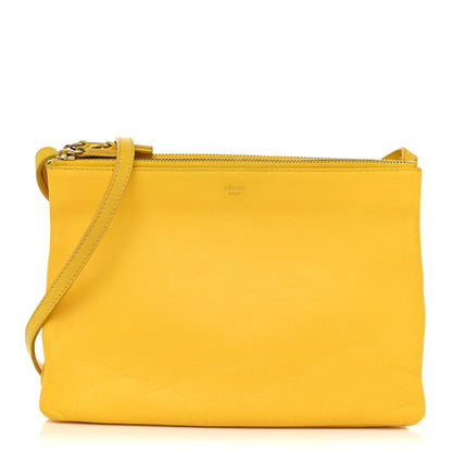 Celine Lambskin Small Trio Crossbody Bag Fluo Yellow 1 of 16