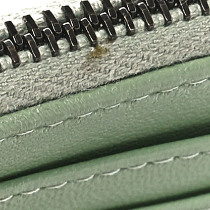 Chanel Lambskin Quilted Zip Card Holder Wallet  Green 9 of 9