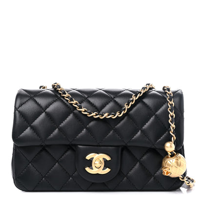 Chanel Lambskin Quilted Mini Rectangular Pearl Crush Flap Black 1 of 10