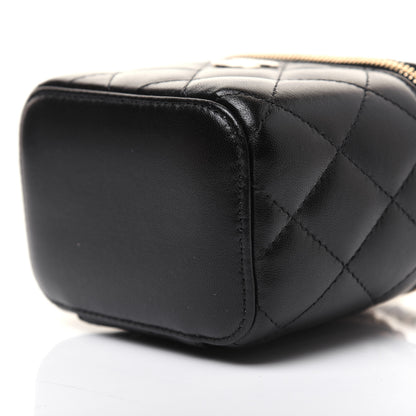 Chanel Lambskin Quilted My Chanel Lady Vanity Case With Chain Black 7 of 14