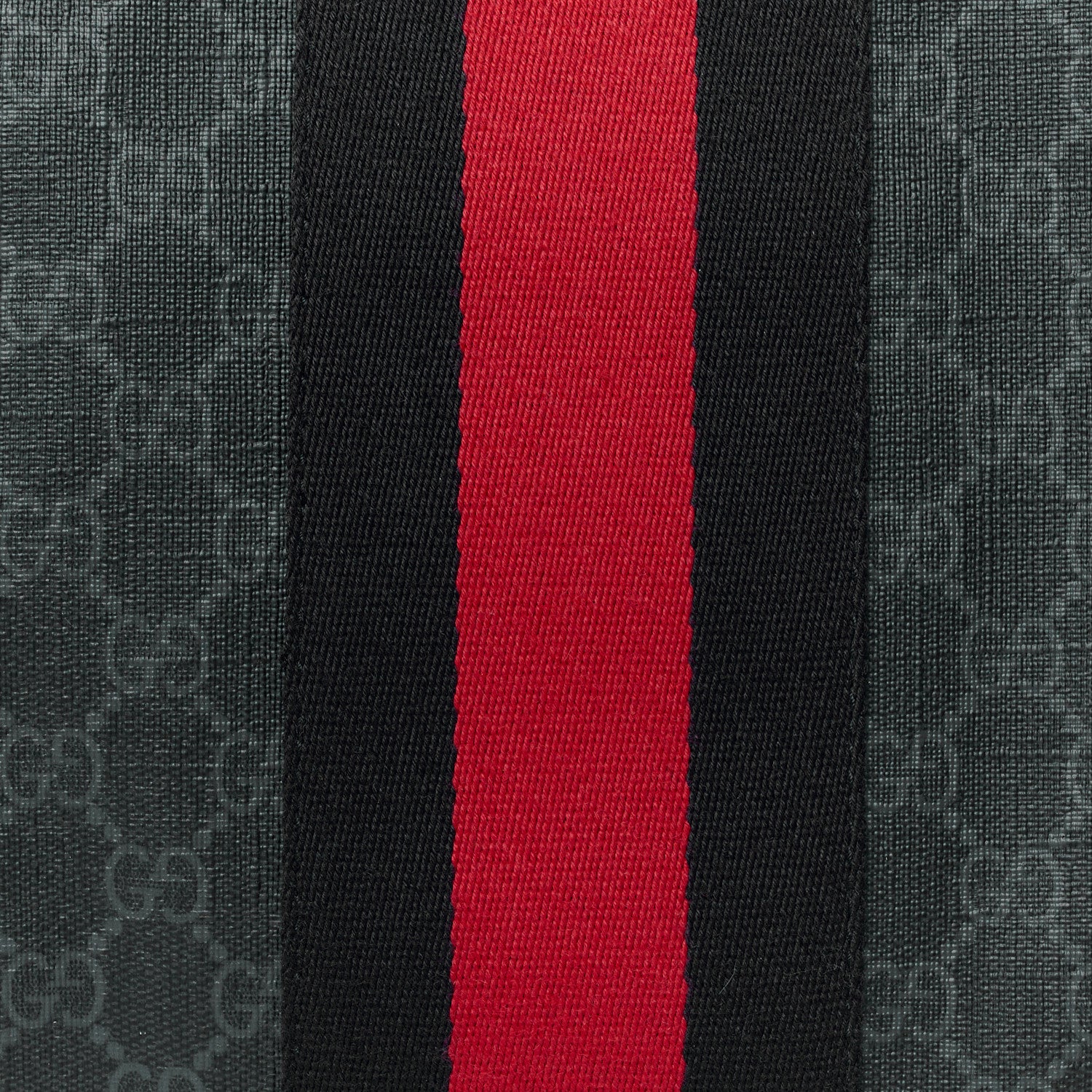 Gucci Soft GG Supreme Monogram Appia Calfskin Web East West Messenger Bag Black Grey 9 of 11
