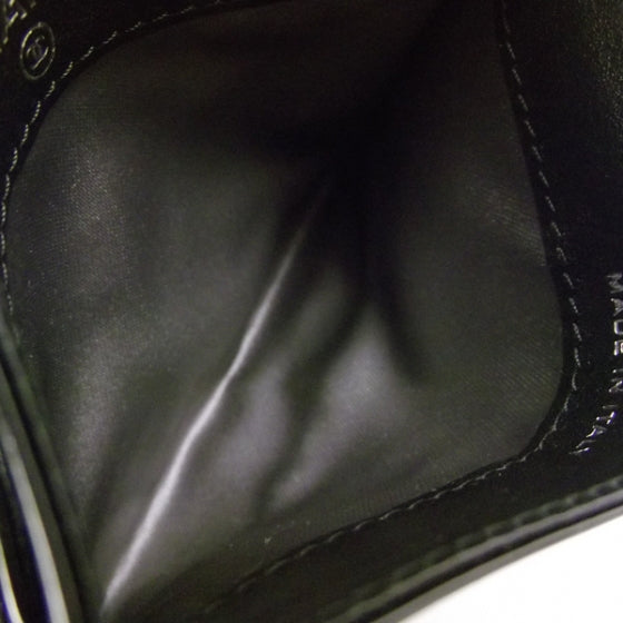 Patent Camellia Card Holder Black
