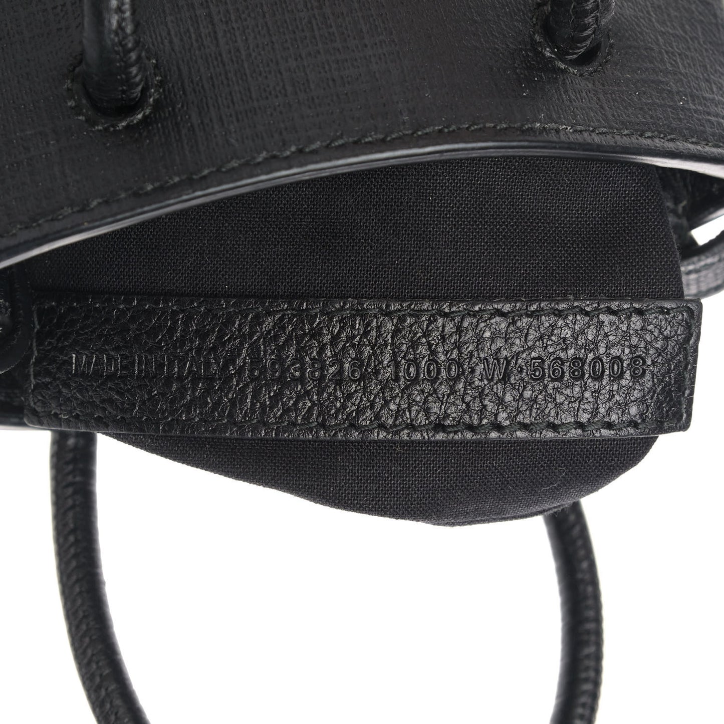 Squared Calfskin Logo Shopping Phone Holder Bag Black