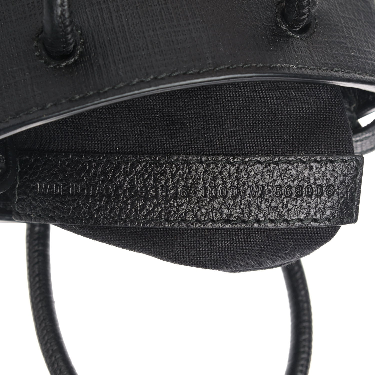 Balenciaga Squared Calfskin Logo Shopping Phone Holder Bag Black 7 of 9