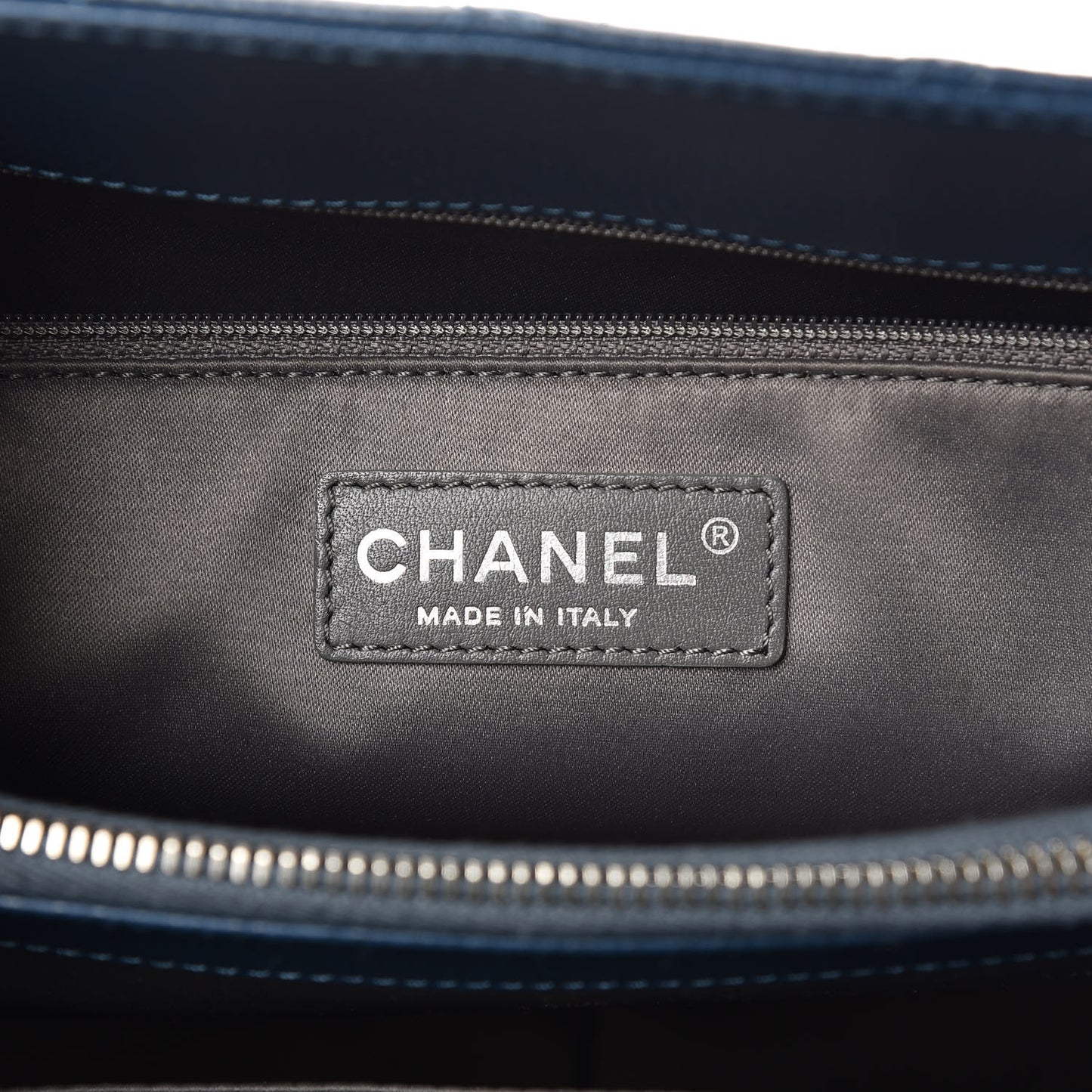 Caviar Quilted Grand Shopping Tote GST Dark Blue