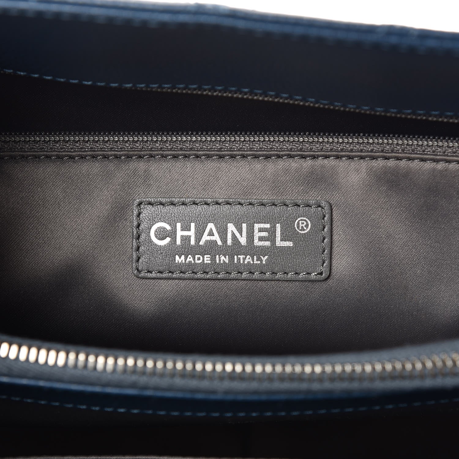 Chanel Caviar Quilted Grand Shopping Tote GST Dark Blue 6 of 13