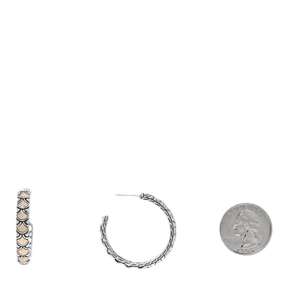 John Hardy Sterling Silver 18K Yellow Gold Naga Hoop Earrings 2 of 4