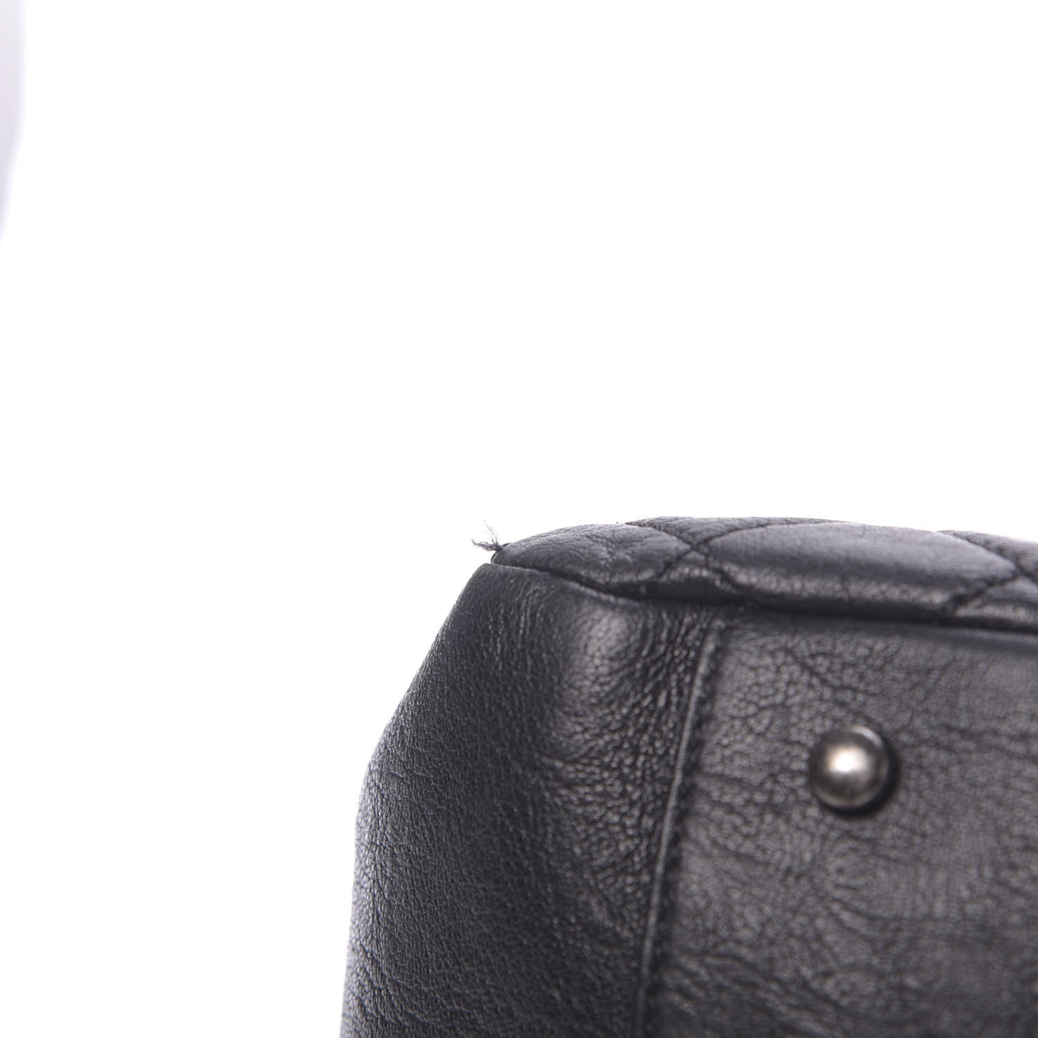 Chanel Crumpled Lambskin Quilted Large Tote Black 9 of 14