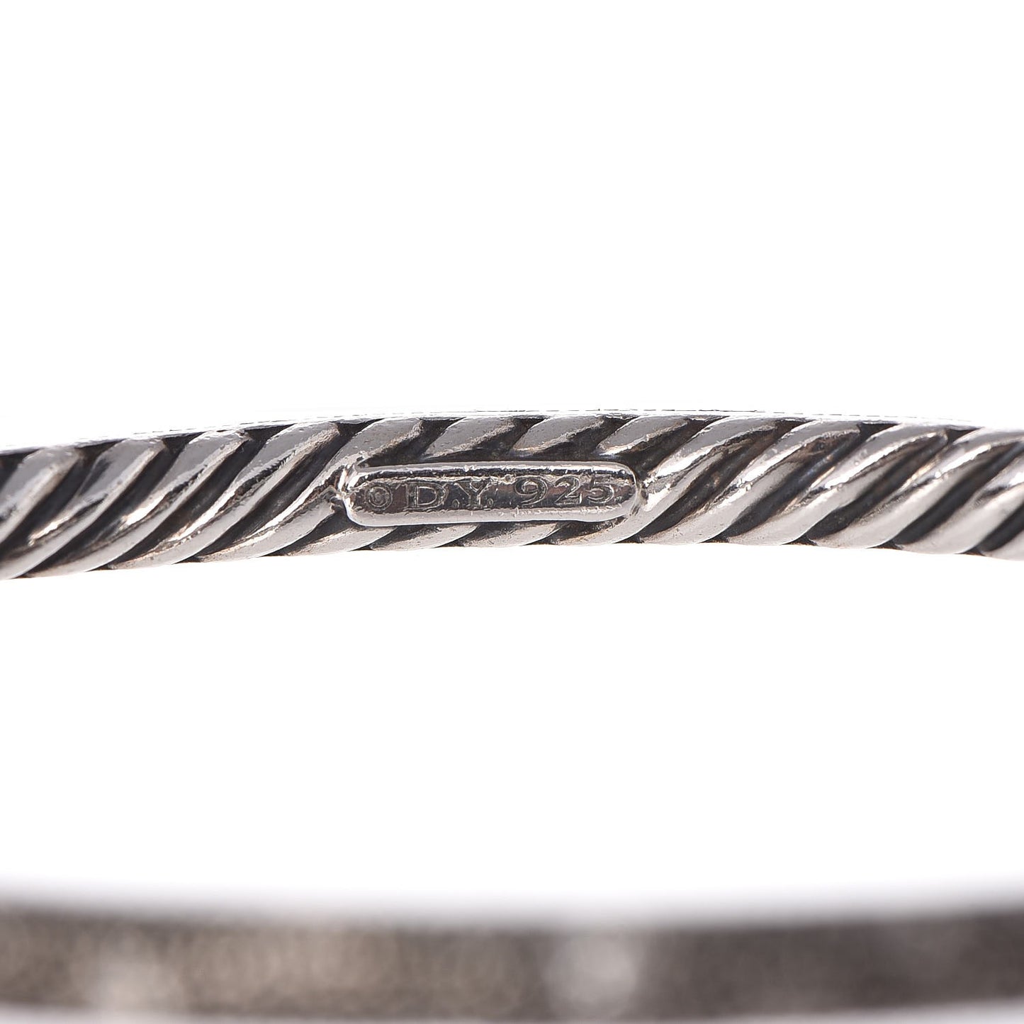 Sterling Silver Diamond 4mm Midnight Melange Bangle Bracelet