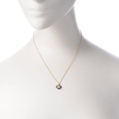 Tiffany 18K Yellow Gold Diamond Enamel Paloma Picasso Venezia Stella Pendant Necklace Blue 2 of 8