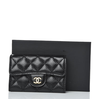 Chanel Caviar Quilted Flap Card Holder Black 8 of 8