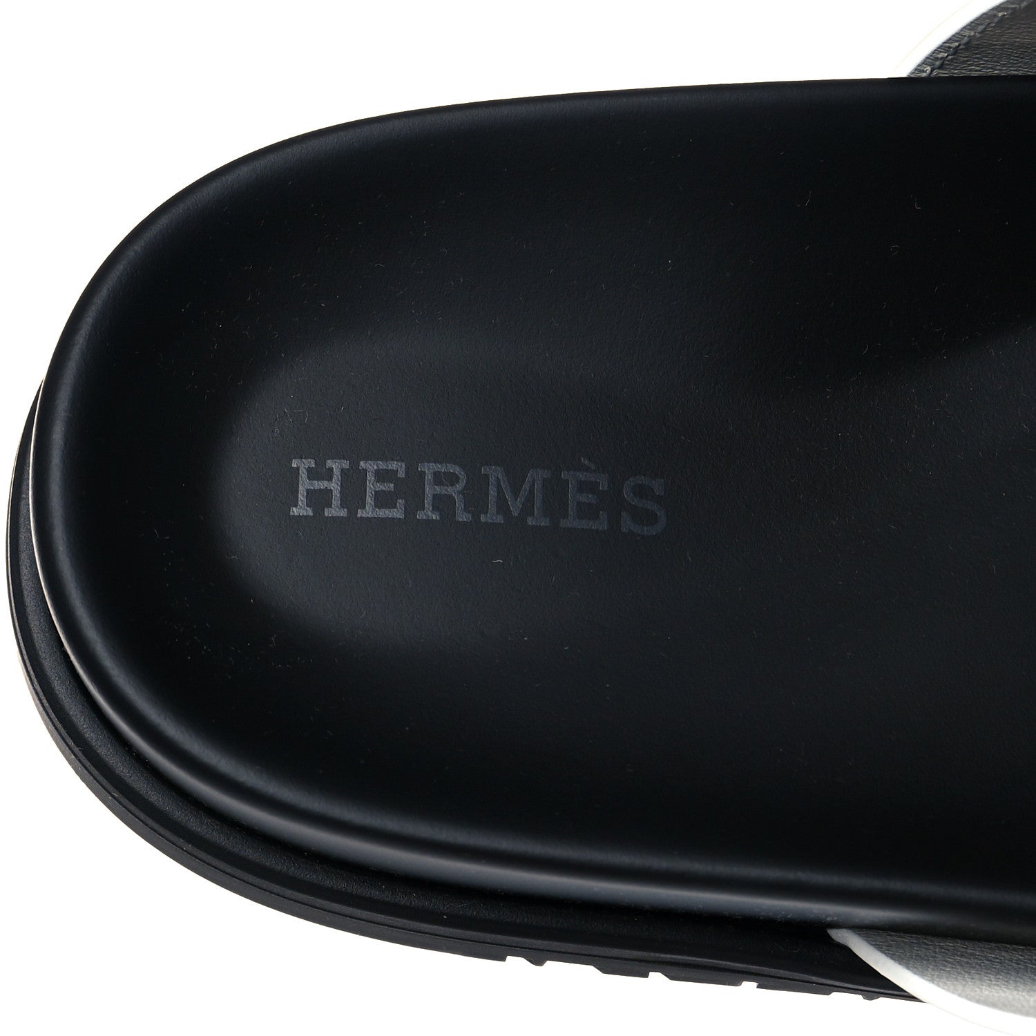 Hermes Calfskin Womens Chypre Sandals 38.5 White 8 of 8