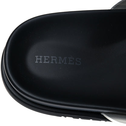 Hermes Calfskin Womens Chypre Sandals 38.5 White 8 of 8