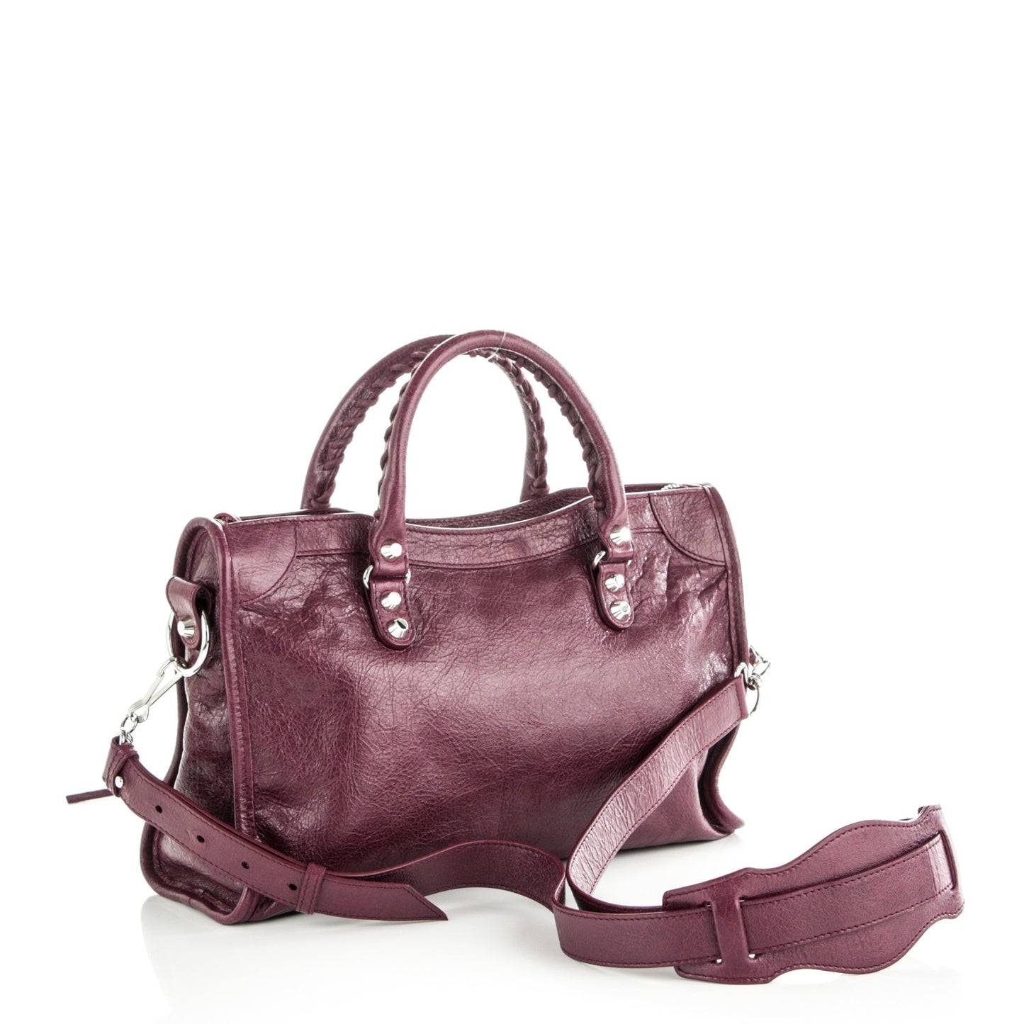 Agneau Classic Silver Hardware S City Violet Prune