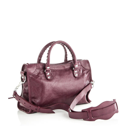 Balenciaga Agneau Classic Silver Hardware S City Violet Prune 3 of 7