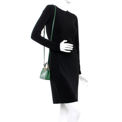 Fendi Shiny Nappa Micro Peekaboo Iconic Satchel Verde Smeraldo 2 of 11