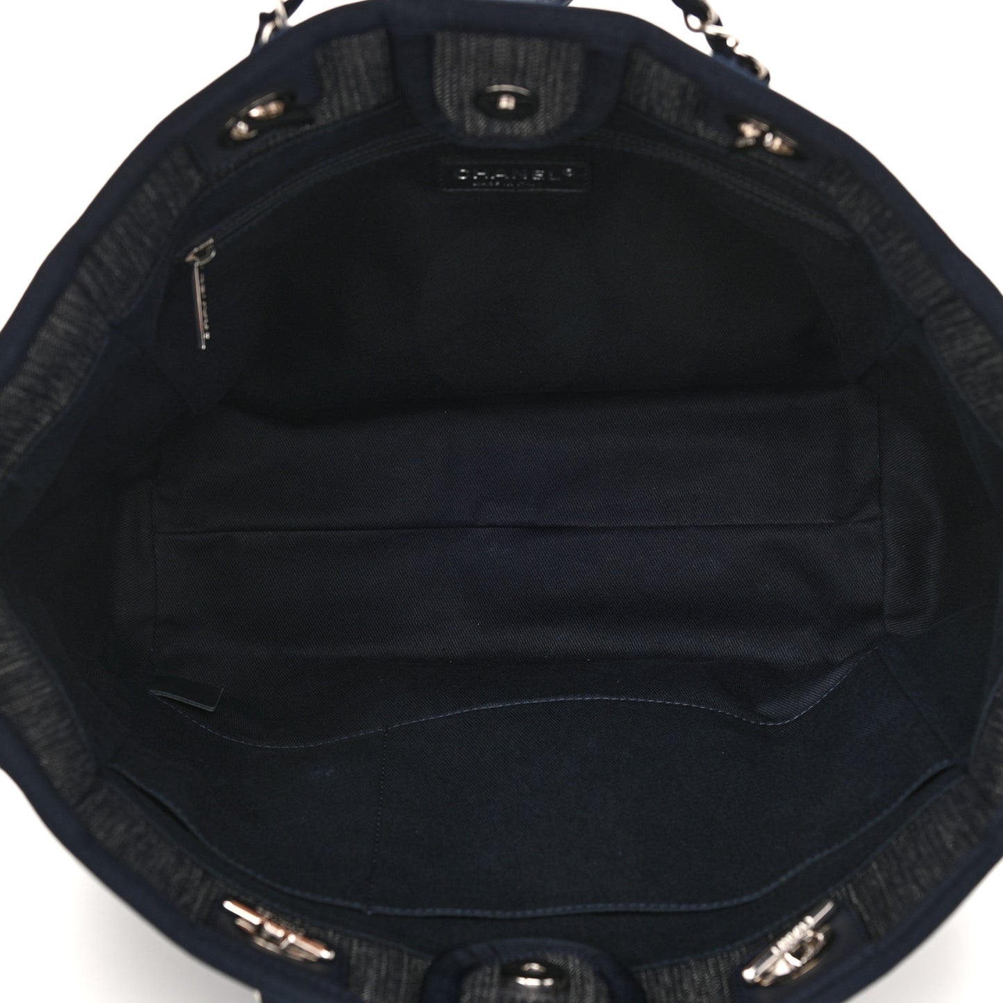 Denim Small Deauville Tote Dark Blue
