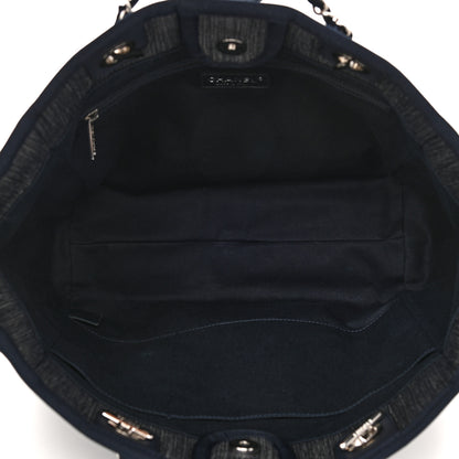 Chanel Denim Small Deauville Tote Dark Blue 5 of 11