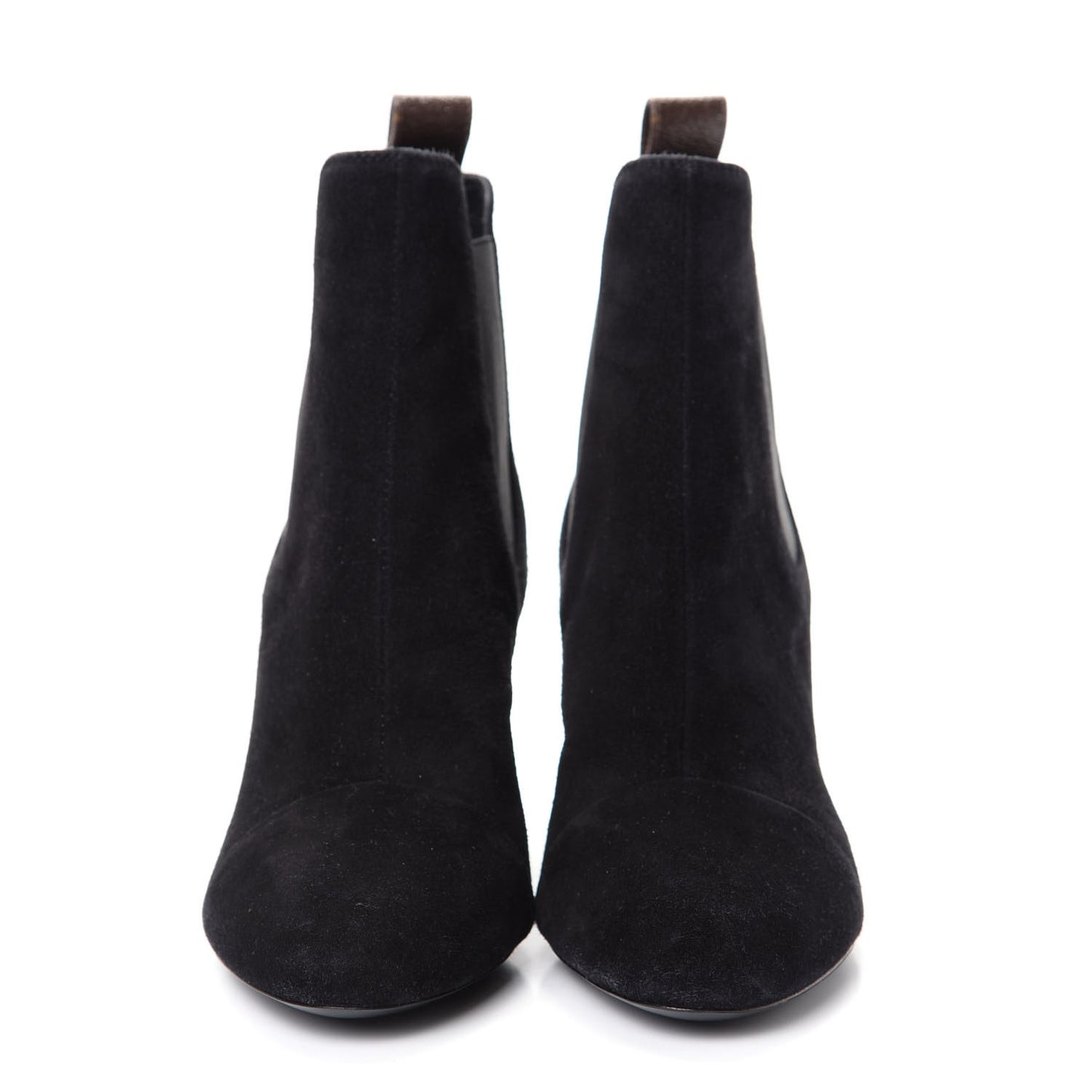 Suede Monogram Uniformes Cap Toe Chelsea 80mm Ankle Boots 35 Black