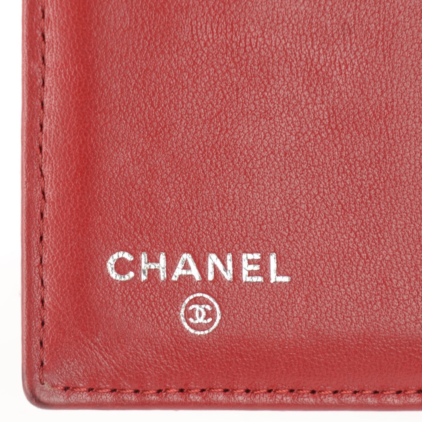 Lambskin Quilted French Flap Wallet Red
