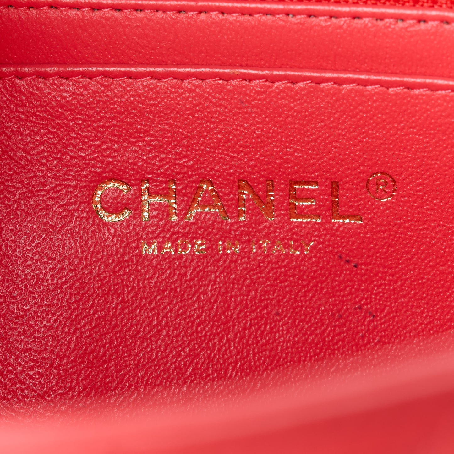 Lambskin Quilted Mini Rectangular Flap Red