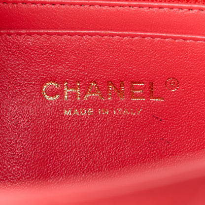 Chanel Lambskin Quilted Mini Rectangular Flap Red 7 of 11