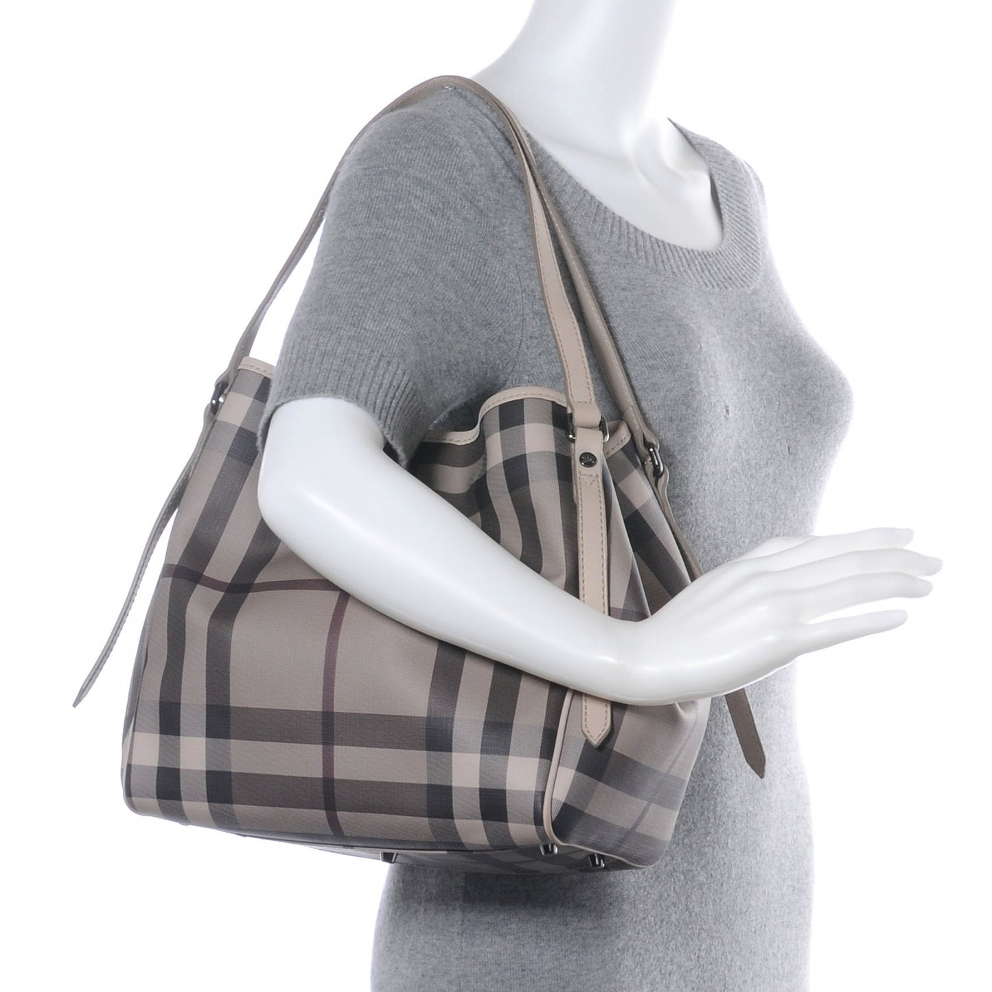 Smoked Check Small Canterbury Tote Trench