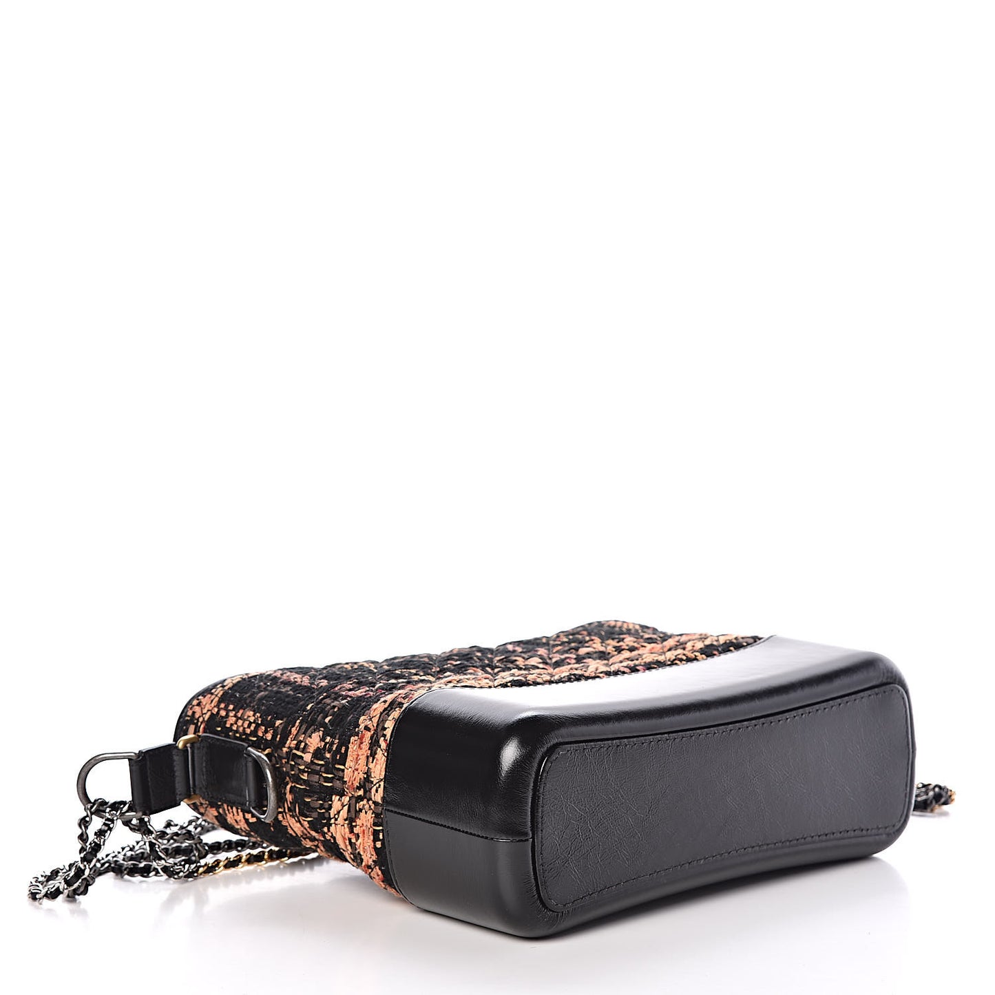 Tweed Calfskin Medium Gabrielle Hobo Black Brown