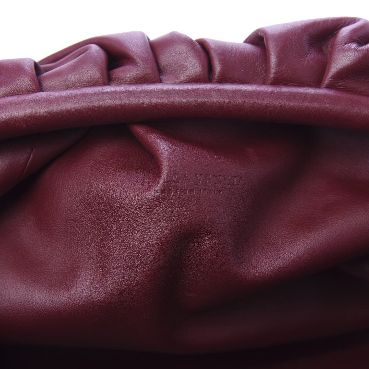 Smooth Butter Calf The Pouch Oversized Clutch Bordeaux