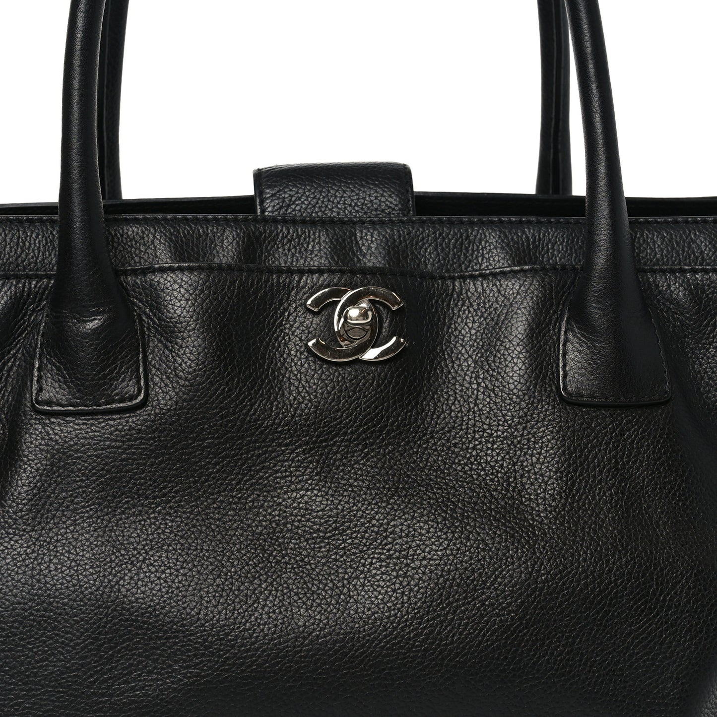 Calfskin Cerf Shopper Tote Black
