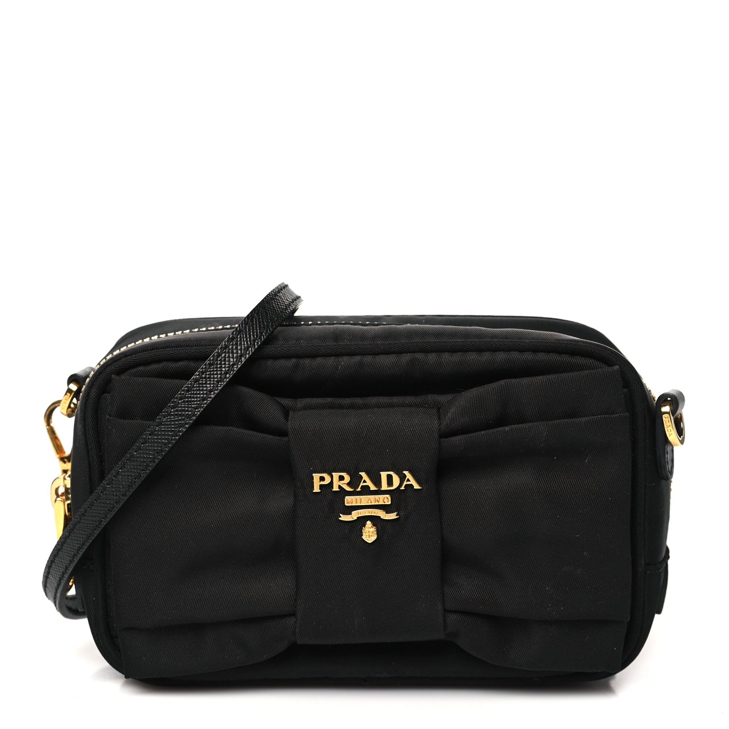 Tessuto Nylon Bow Camera Bag Black