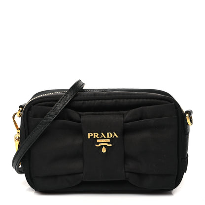 Prada Tessuto Nylon Bow Camera Bag Black 1 of 10
