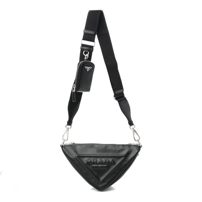 Prada Grace Lux Triangle Shoulder Bag Black 1 of 10