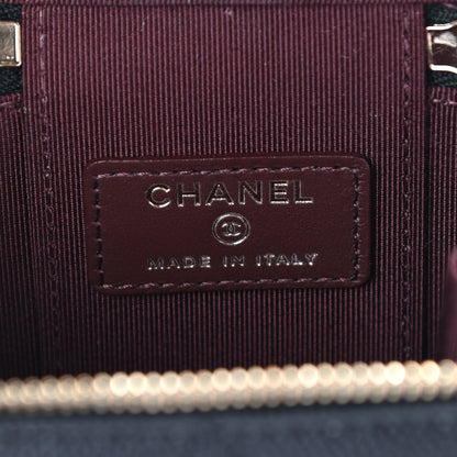 Chanel Caviar Quilted Mini Vanity Case With Chain Black 6 of 10