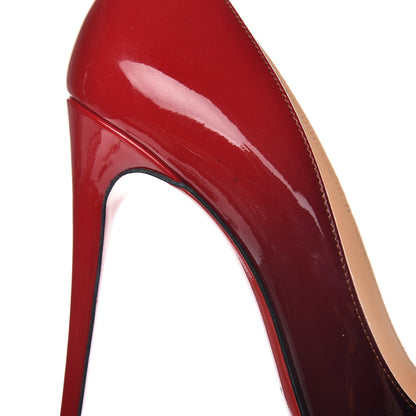 Christian Louboutin Patent Degrade Pigalle Follies 100 Pumps 38 Black Red 8 of 11