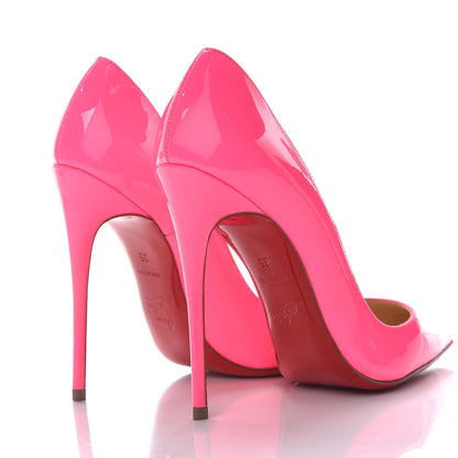 Christian Louboutin Patent So Kate 120 Pumps 35 Shocking Pink 4 of 8