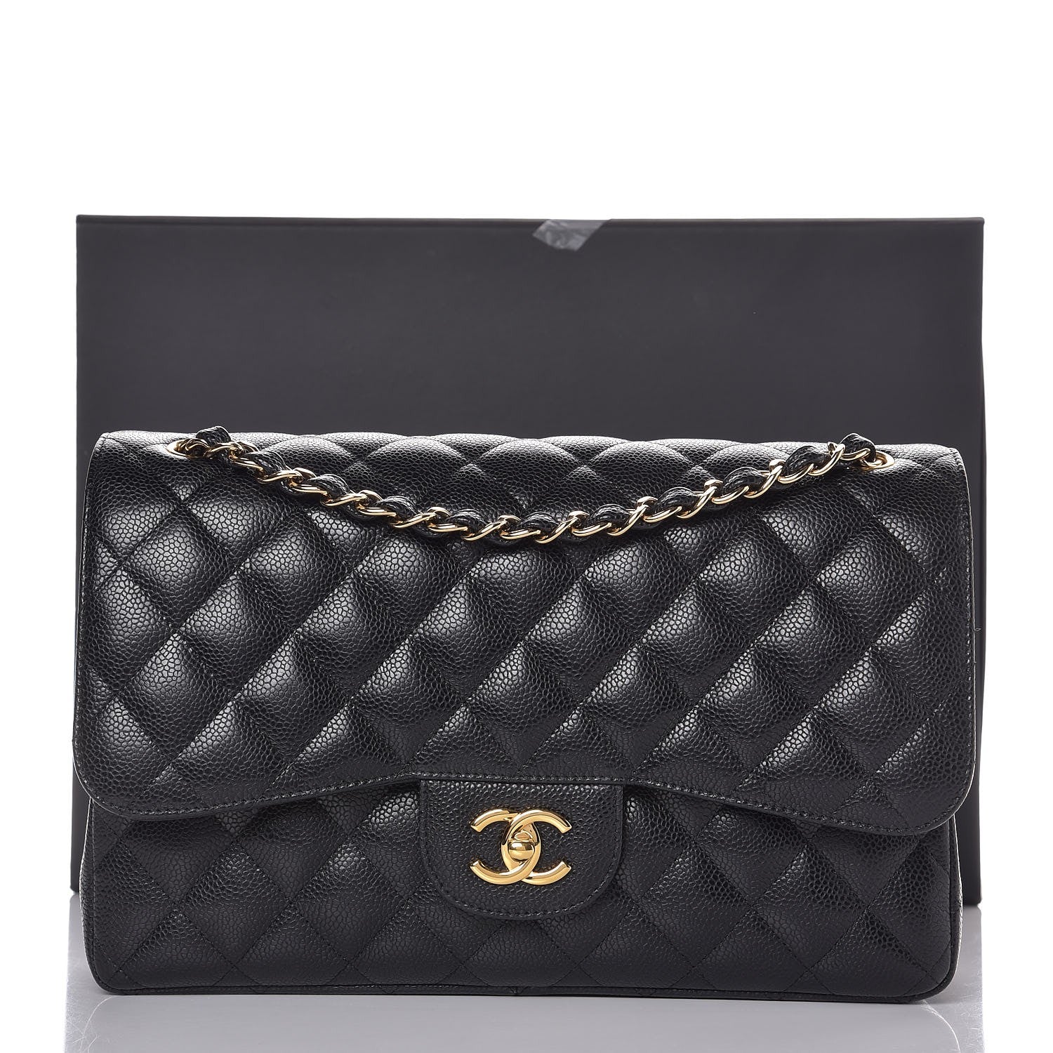 Chanel Caviar Quilted Jumbo Double Flap Black 9 of 9