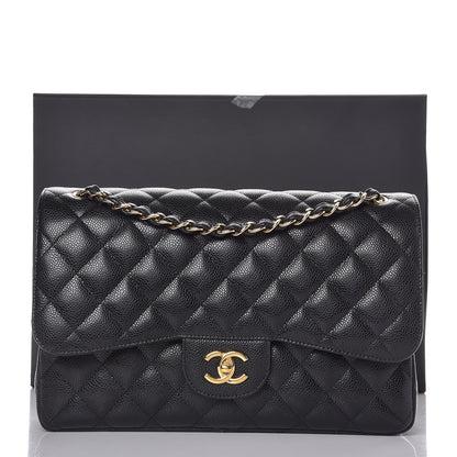 Chanel Caviar Quilted Jumbo Double Flap Black 9 of 9