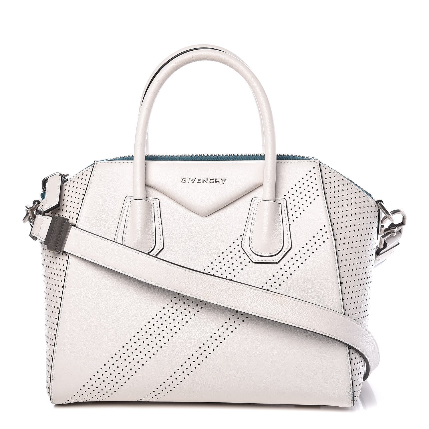 Givenchy Lambskin Perforated Small Antigona White 1 of 20